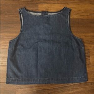 GAP Denim Blue Crop Top (Small-Tall)